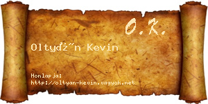 Oltyán Kevin névjegykártya